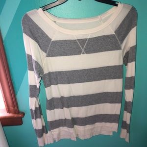 Grey and white sweater